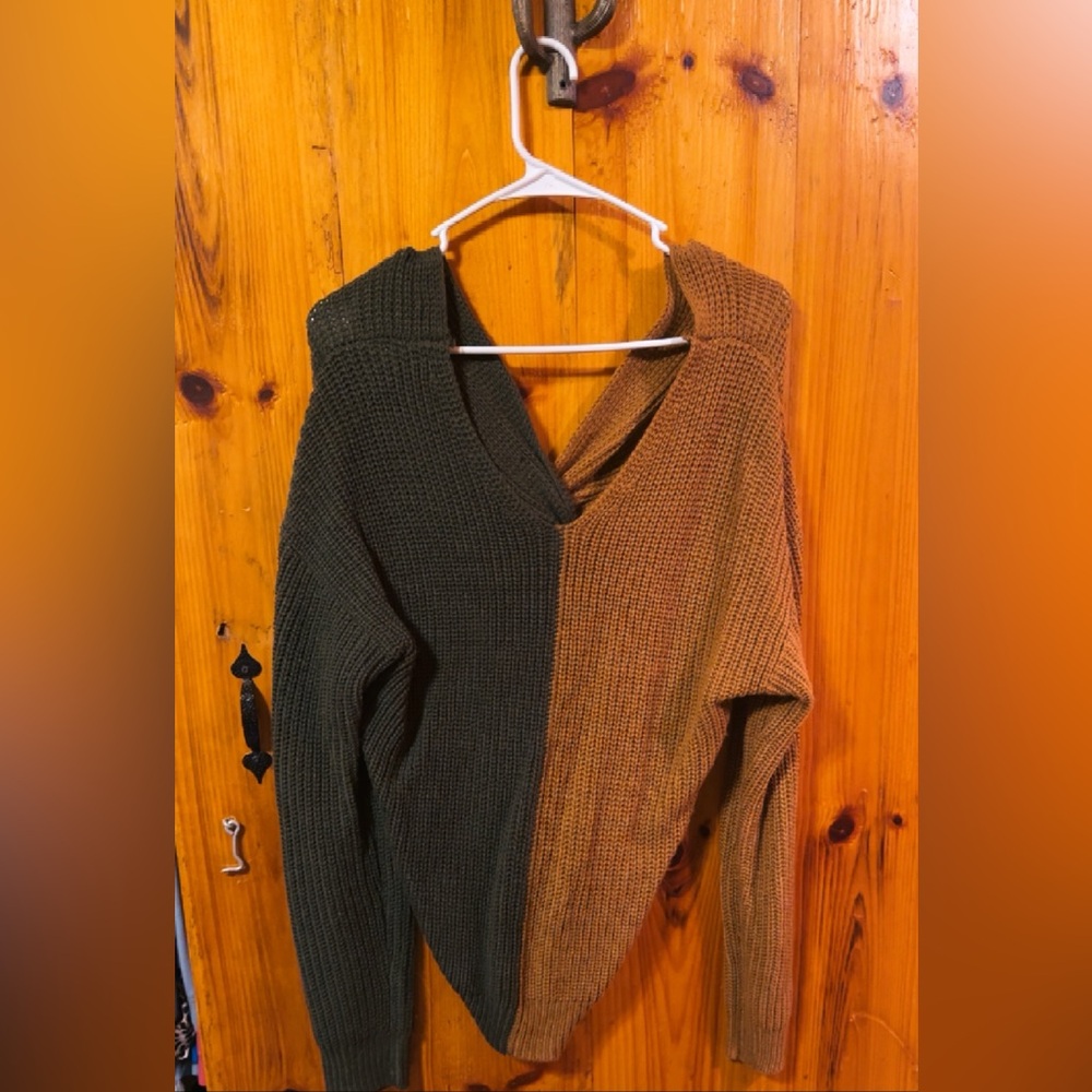 Green & Mustard Sweater